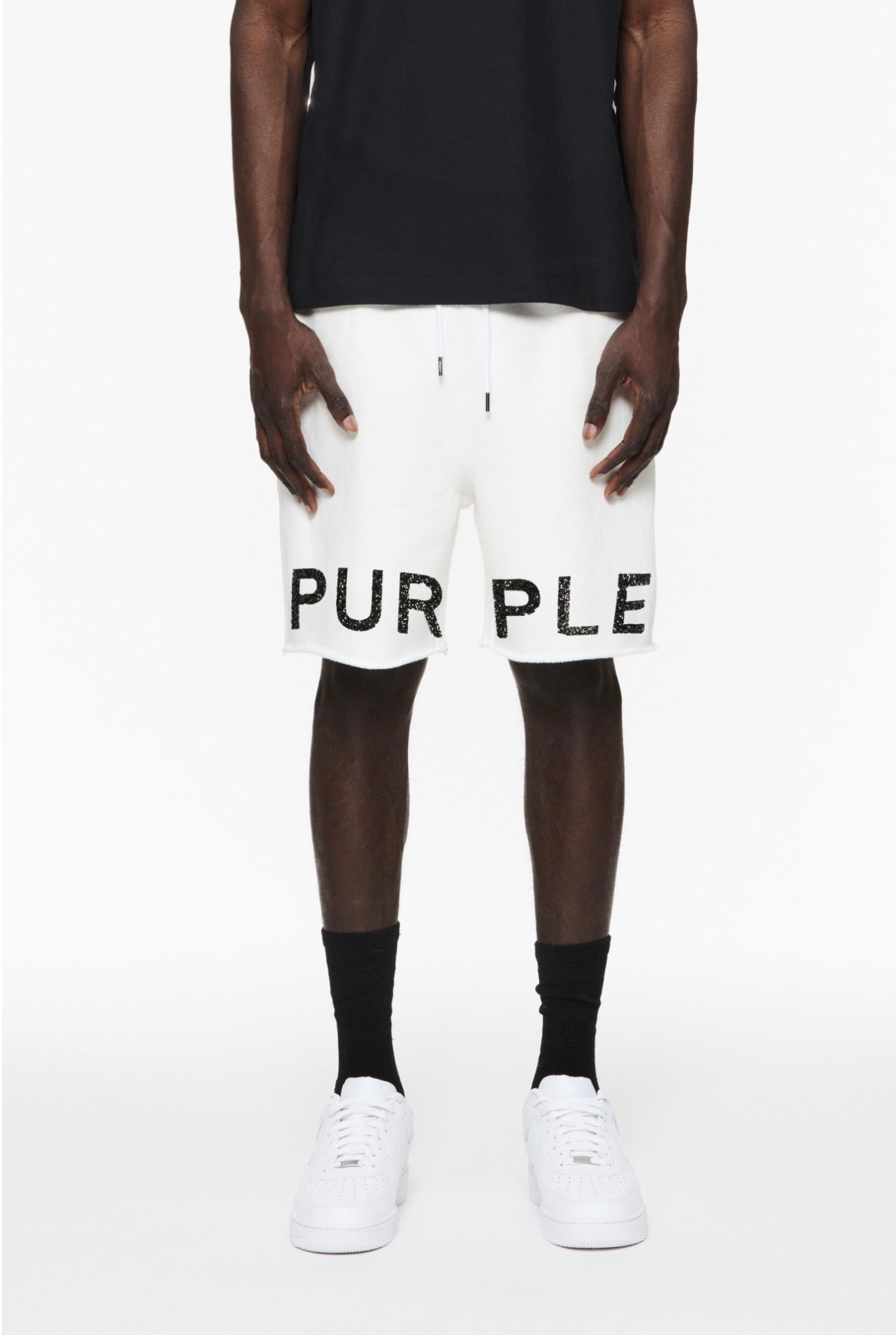 PURPLE LABEL FLEECE RAW HEM SHORT