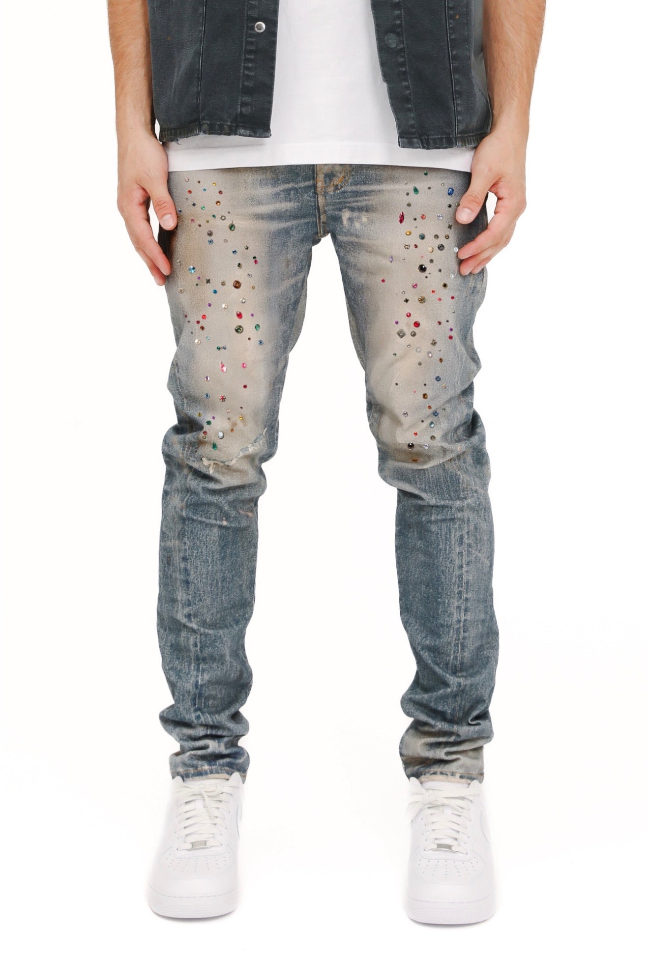 PURPLE BRAND Skinny Jewel Print