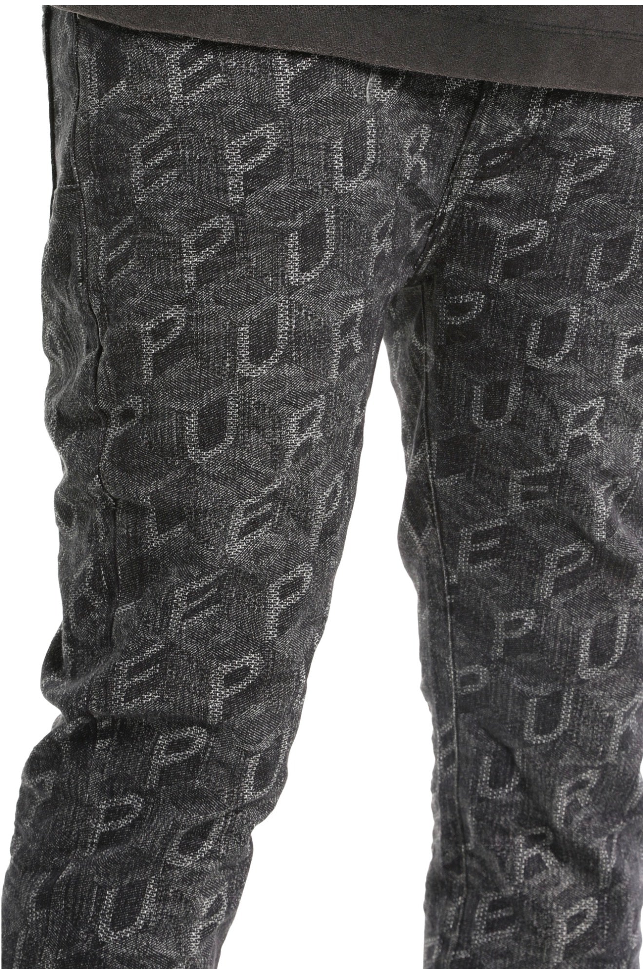 PURPLE BRAND SKINNY PRINTED MONOGRAM