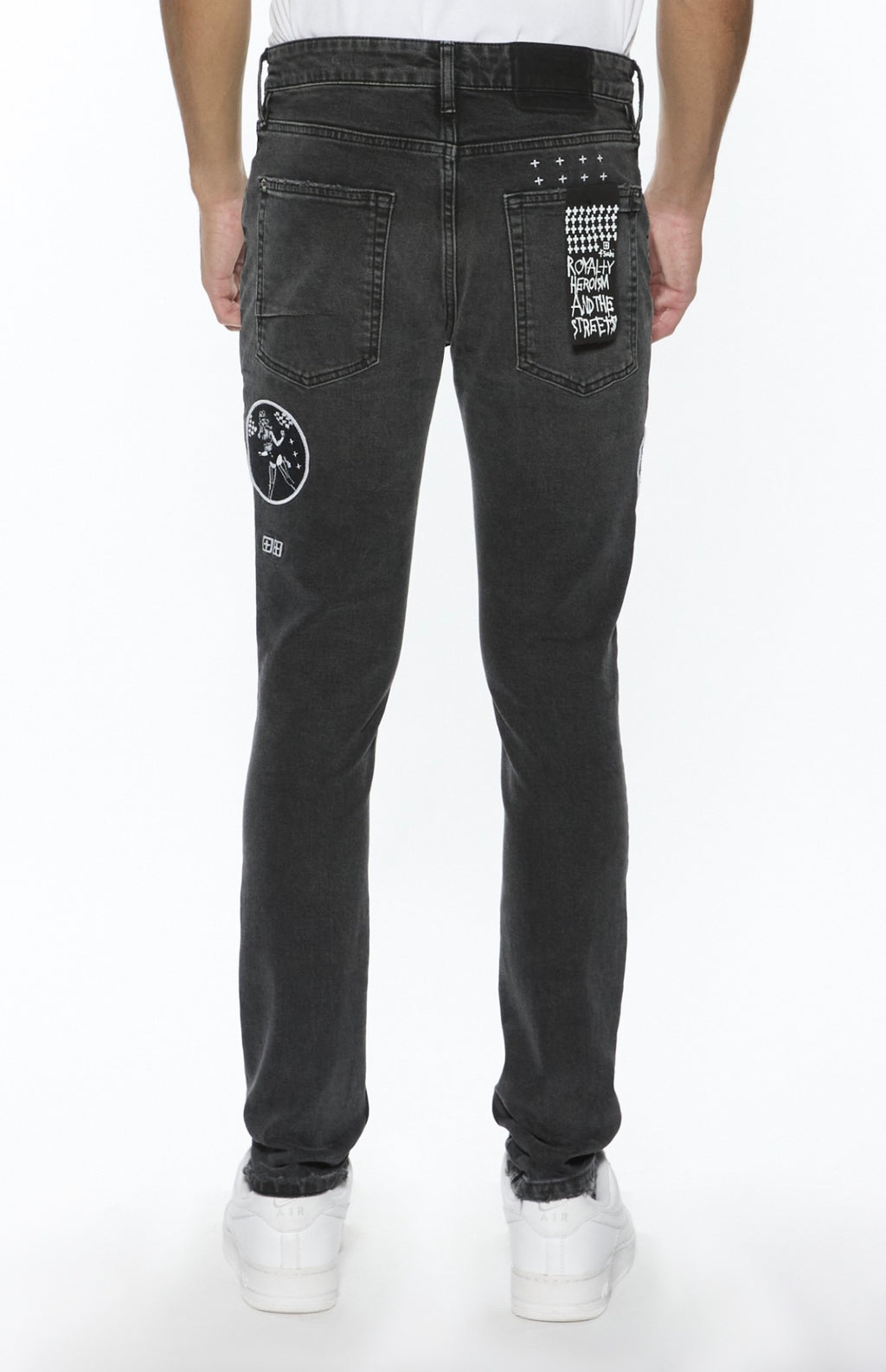 Ksubi van winkle roadhouse black patched