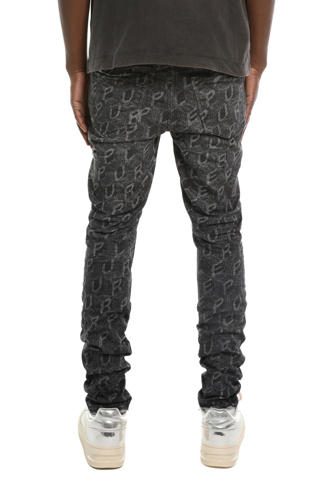 PURPLE BRAND SKINNY PRINTED MONOGRAM