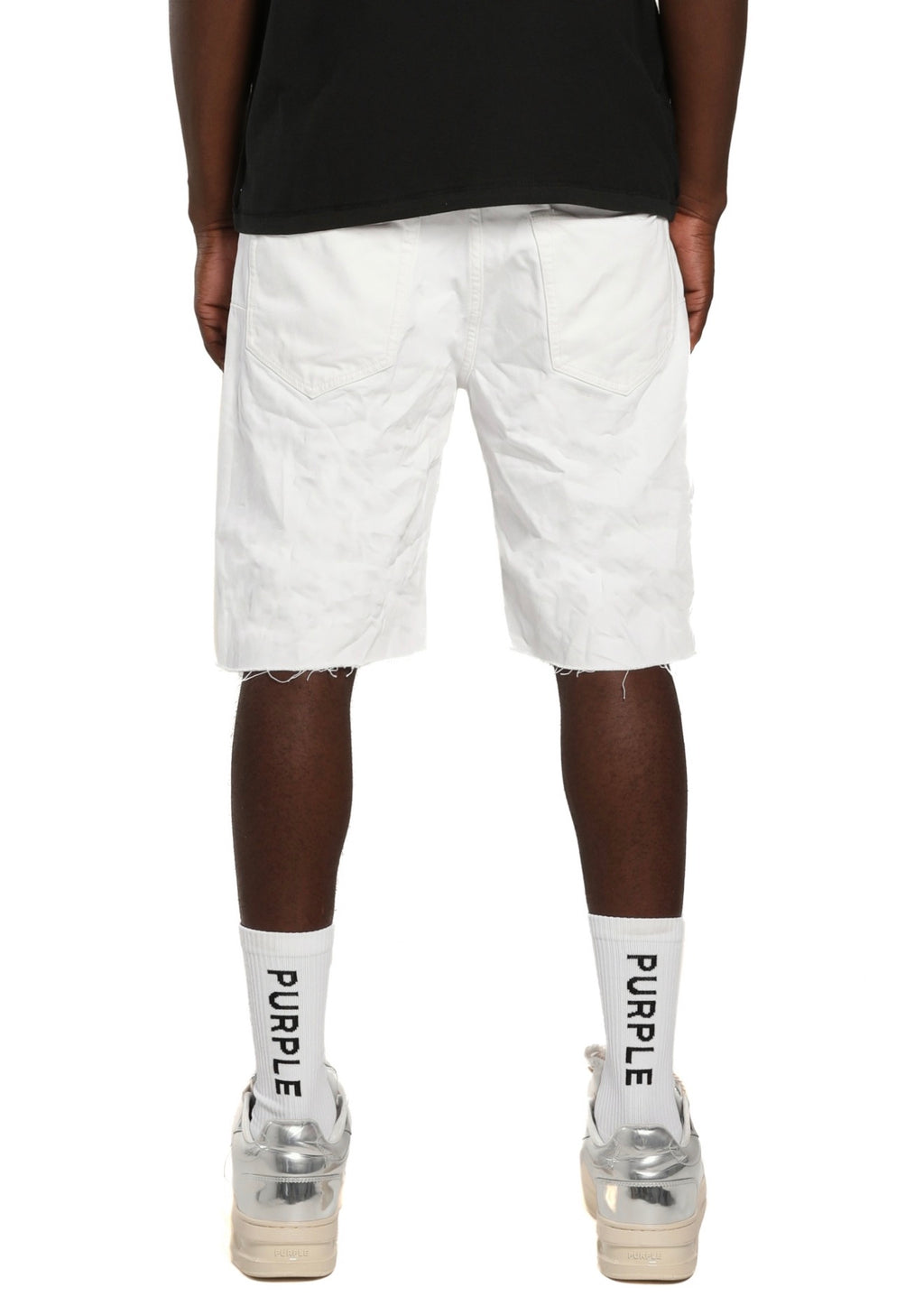 PURPLE LABEL OPTIC JEAN SHORTS