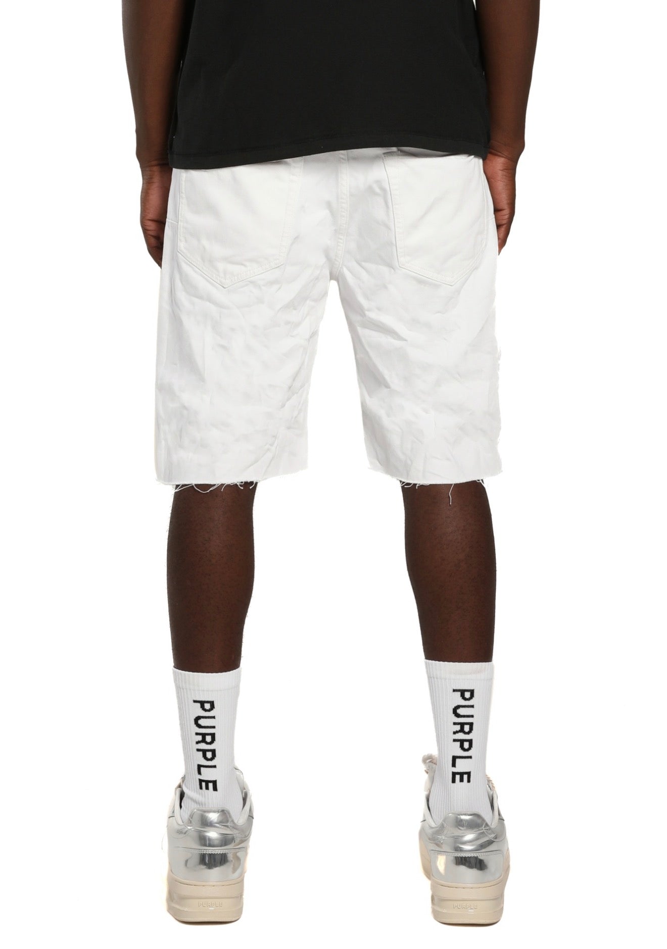 PURPLE LABEL OPTIC JEAN SHORTS