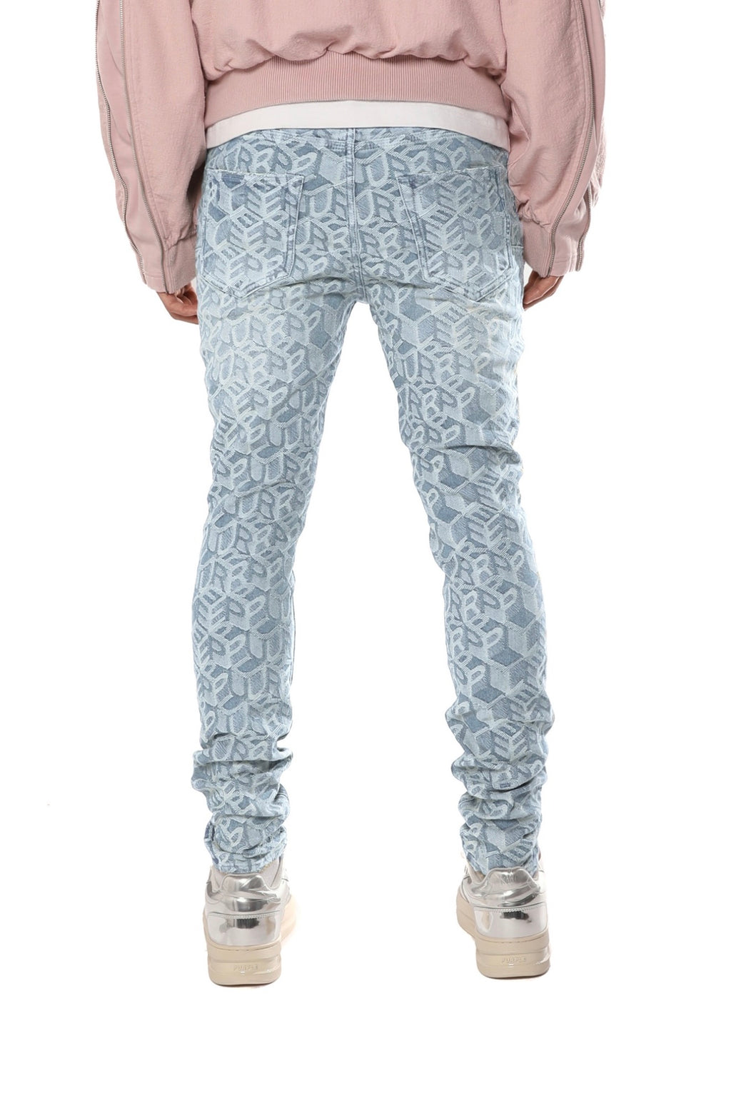 PURPLE BRAND Skinny Jacquard Monogram