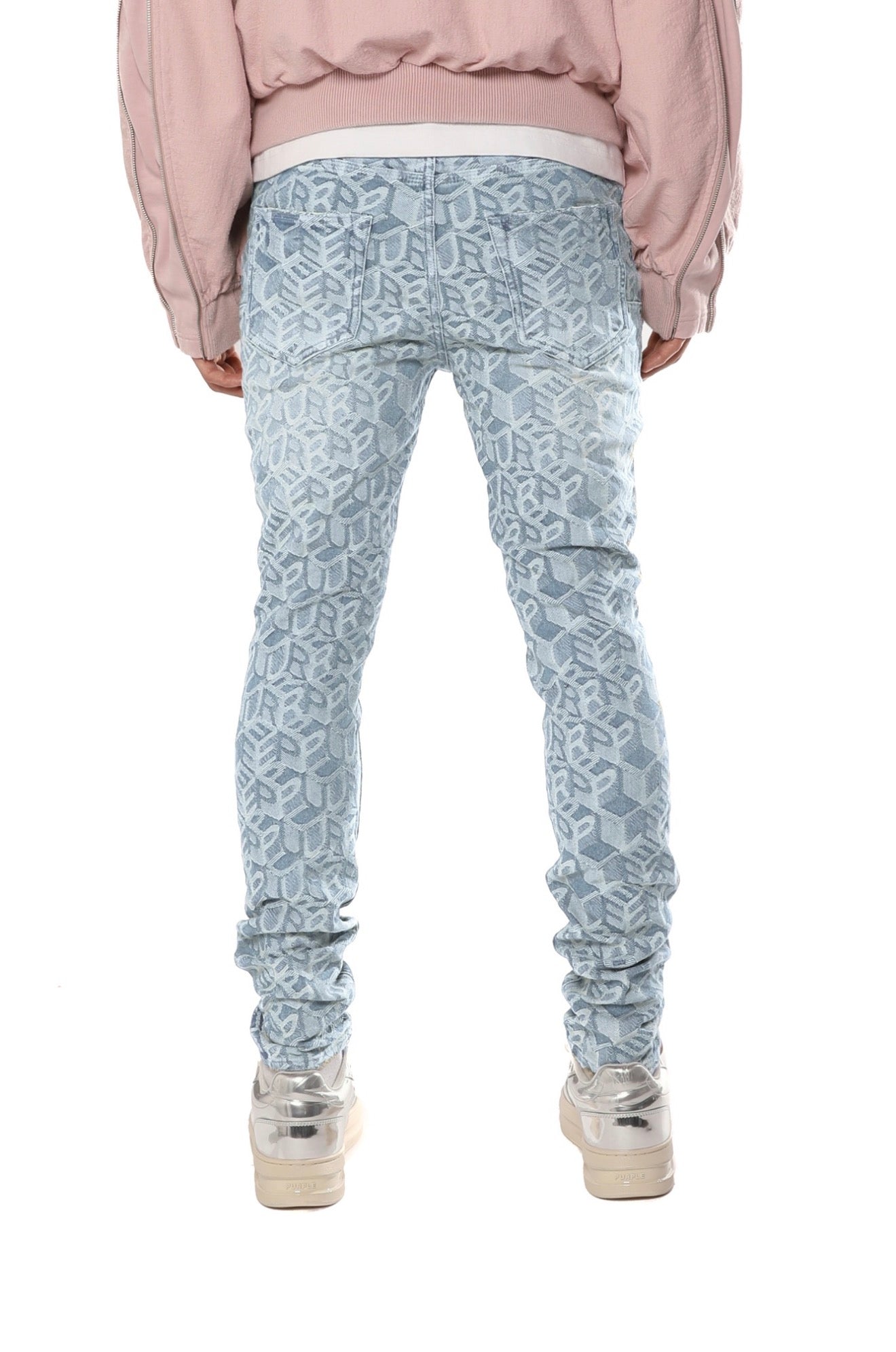 PURPLE BRAND Skinny Jacquard Monogram
