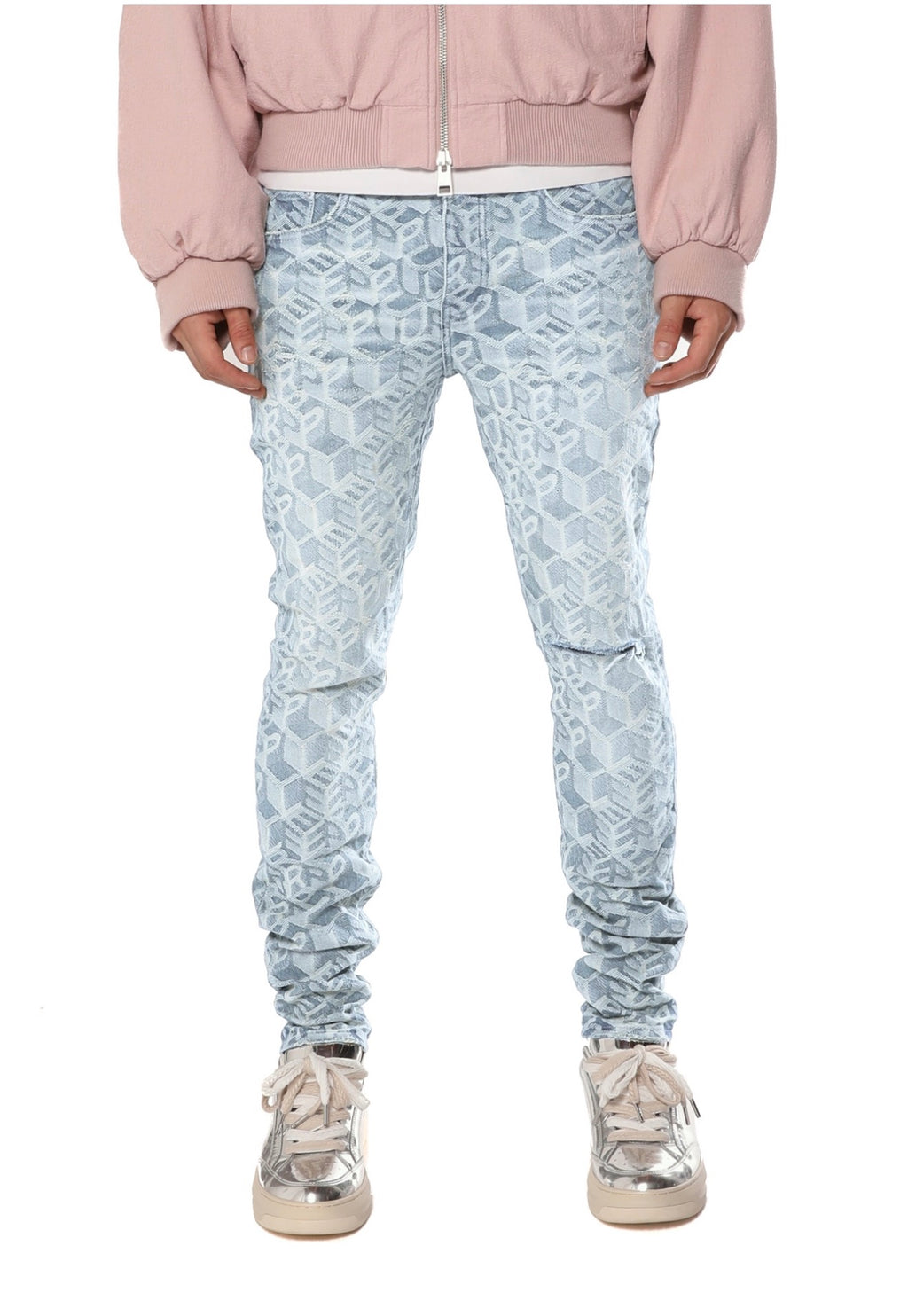 PURPLE BRAND Skinny Jacquard Monogram