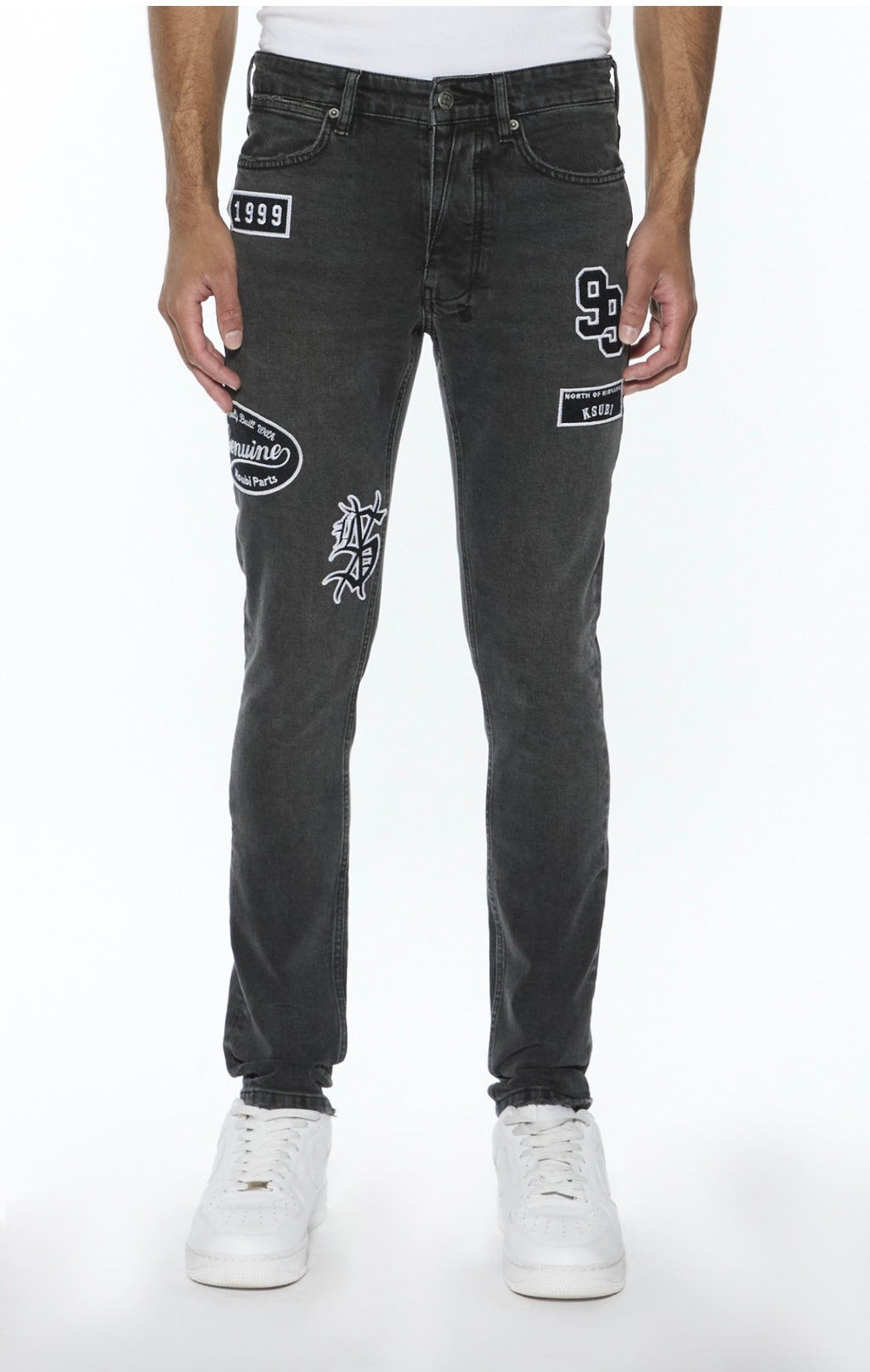Ksubi van winkle roadhouse black patched