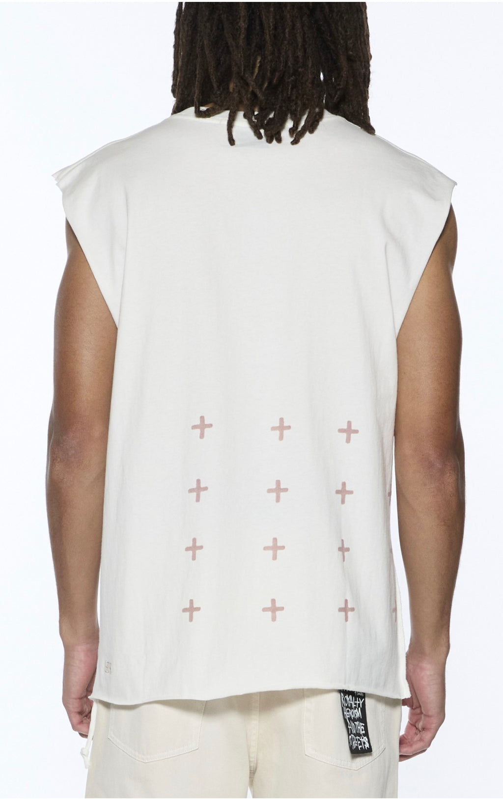 Kaubi paradiso cut off tee vintage white