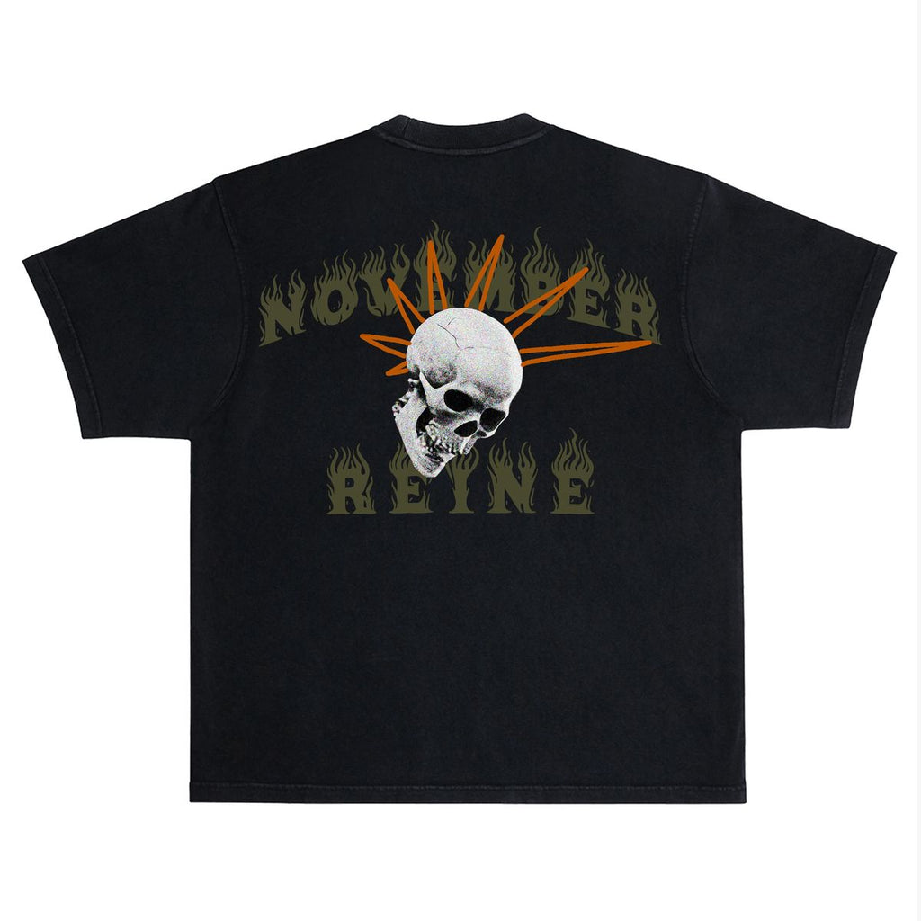 WE ARE THE WILD ONES" LUXURY HEAVYWEIGHT TEE BLACK AND ORANGE