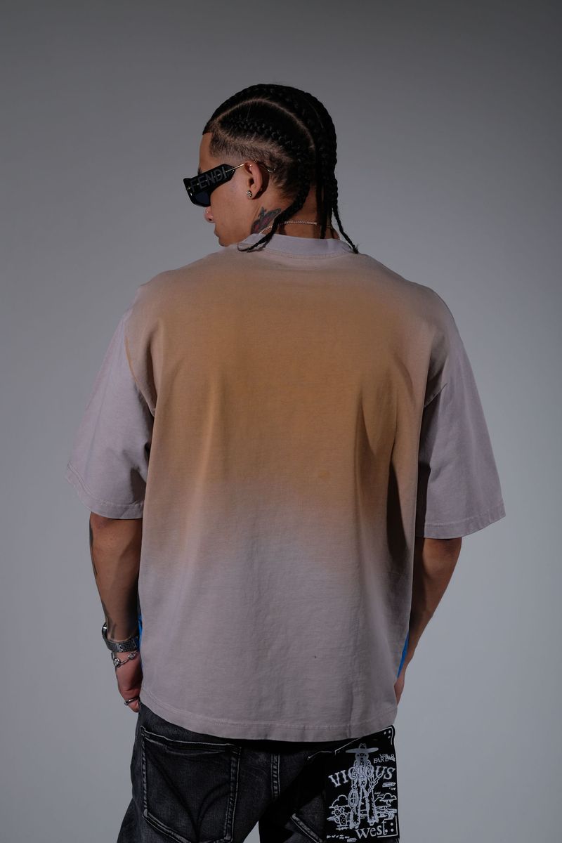 UNKNOWN Washed Effect Heavyweight cotton t-shirt, Embroidery Detail