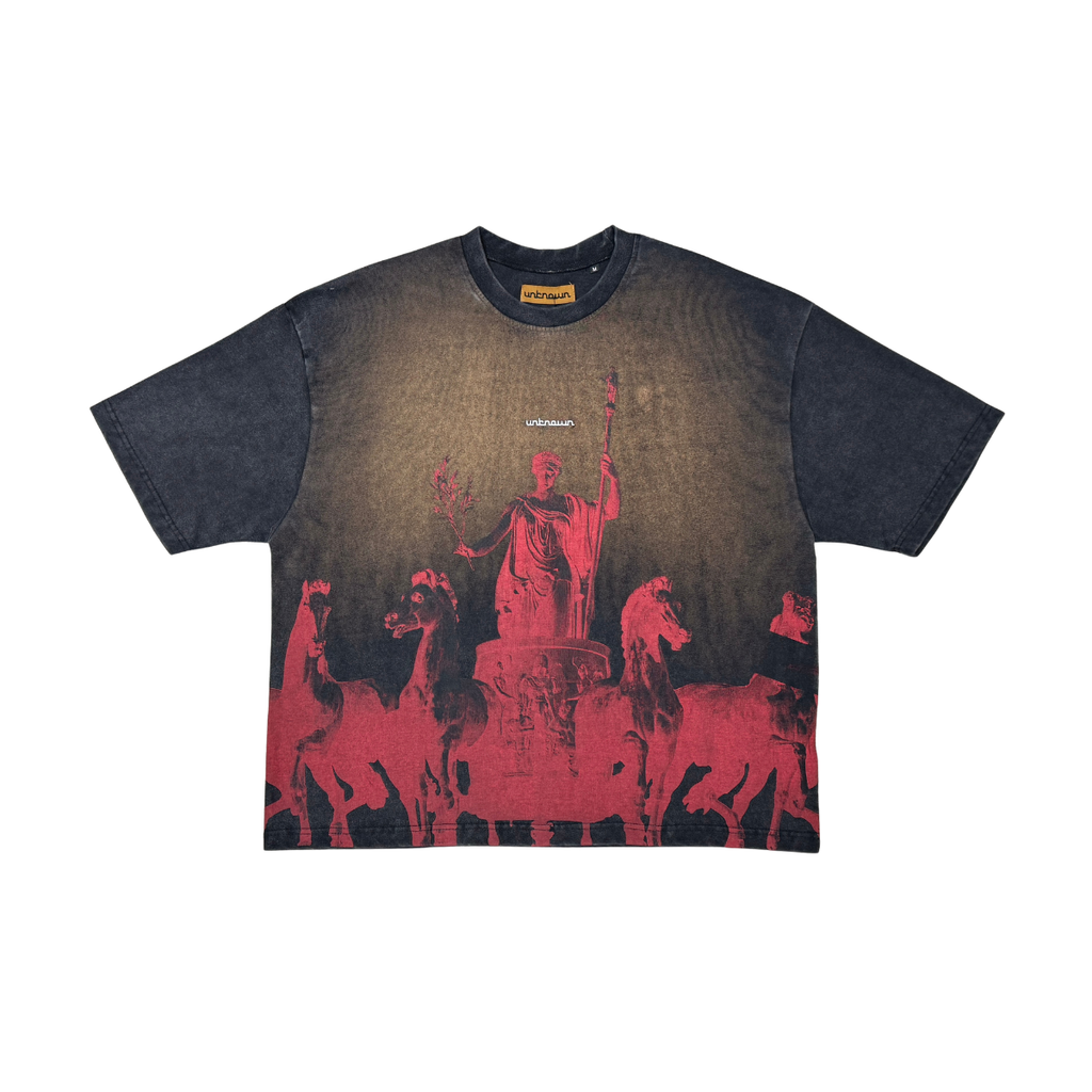 UNKNOWN Washed Effect Heavyweight cotton t-shirt, Embroidery Detail (Copy)