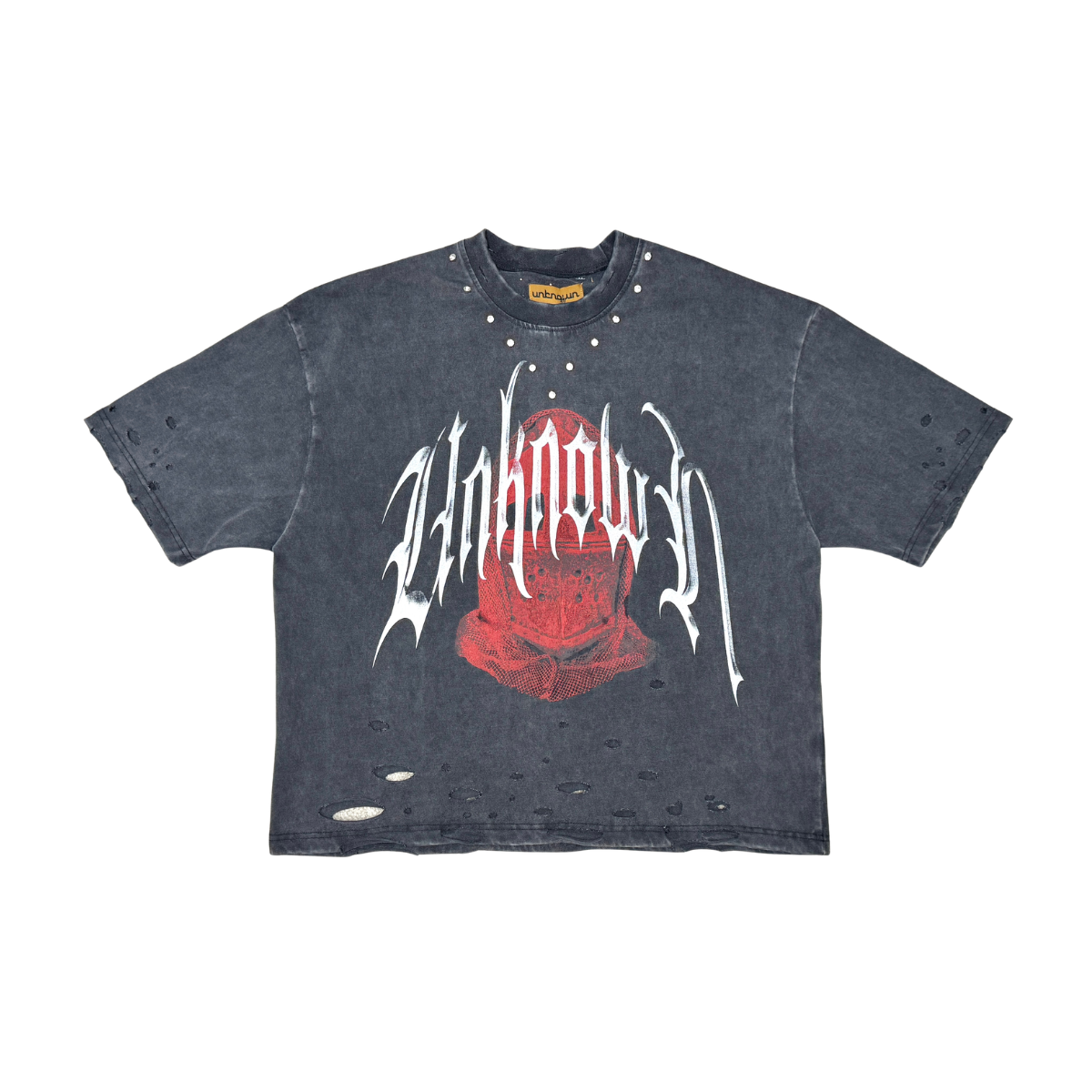 UNKNOWN Washed Effect Heavyweight cotton t-shirt, Embroidery Detail (Copy 2)