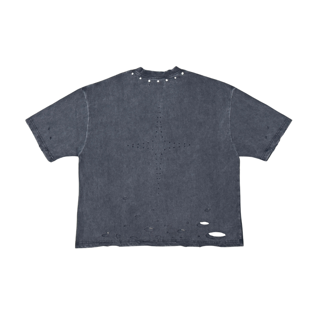 UNKNOWN Washed Effect Heavyweight cotton t-shirt, Embroidery Detail (Copy 2)