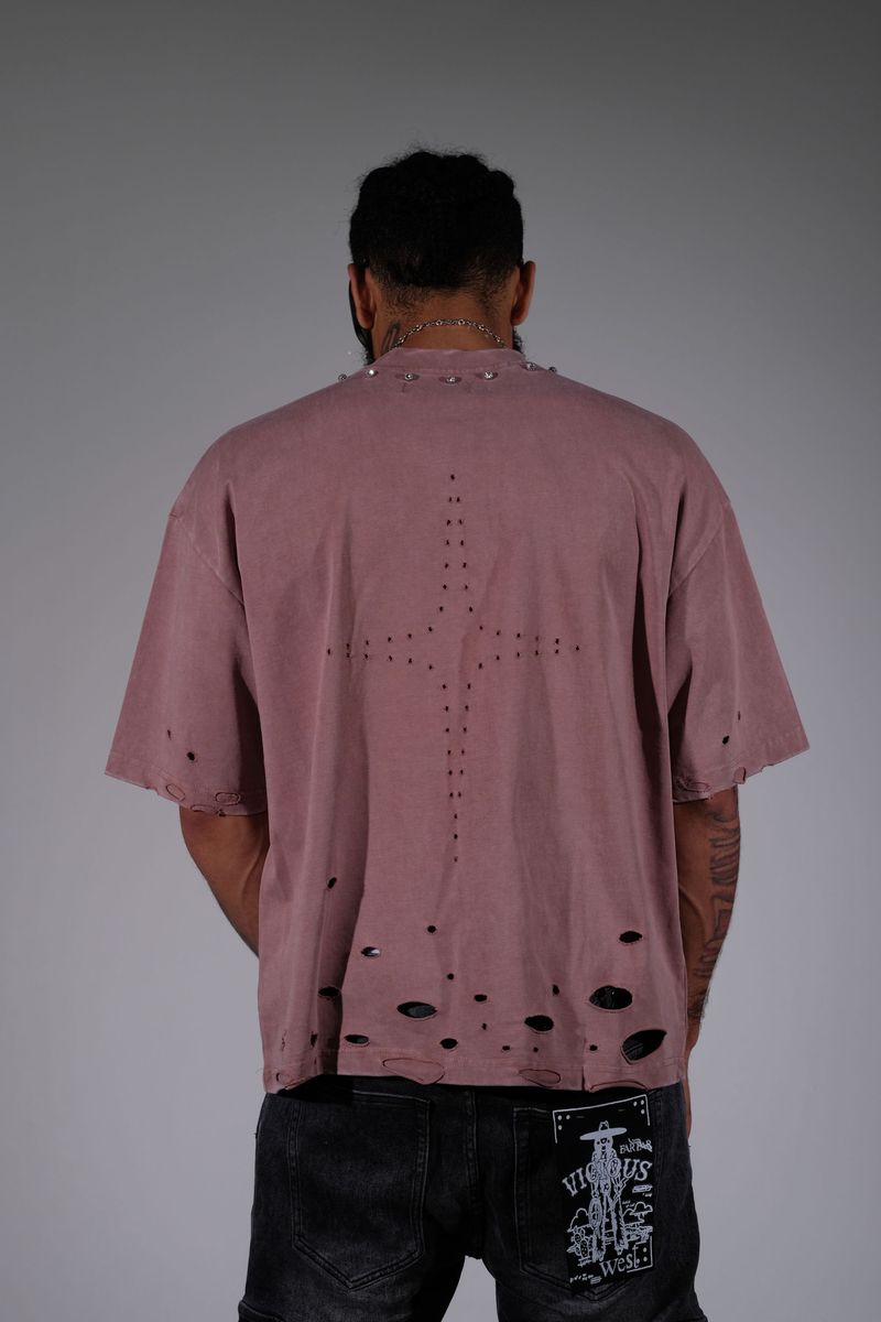 UNKNOWN Washed Effect Heavyweight cotton t-shirt, Embroidery Detail (Copy 3)