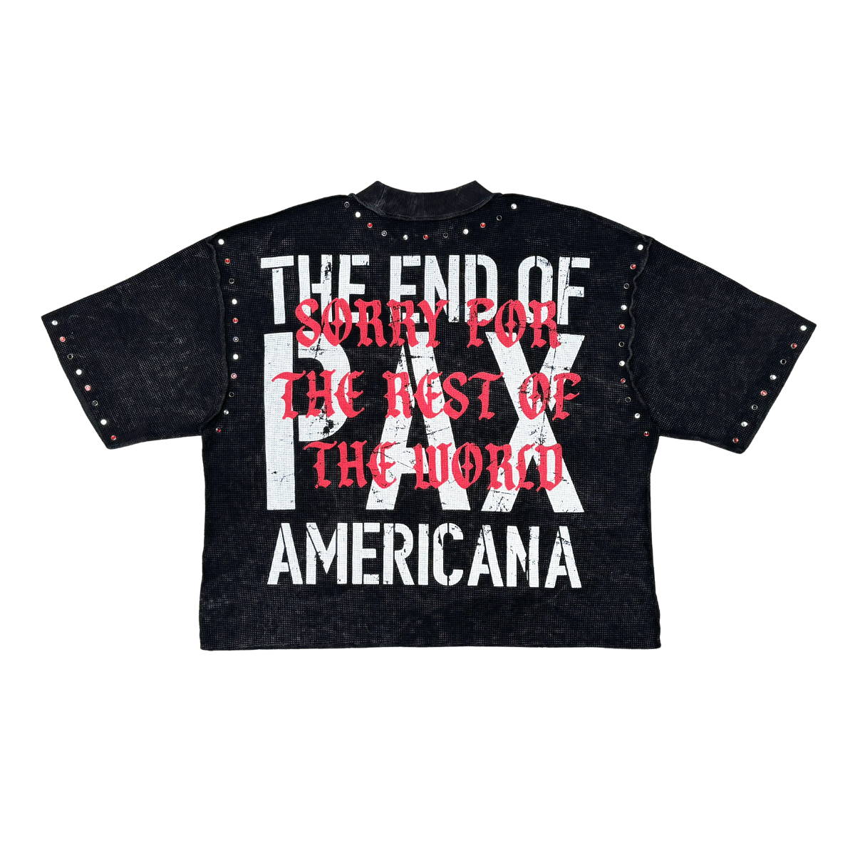 PRAYER HANDS WAFFLE TEE W/ RHINESTONE DETAIL