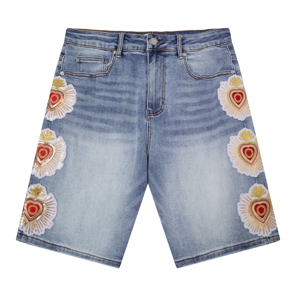 Almost sunday PENNANT DENIM SHORTS