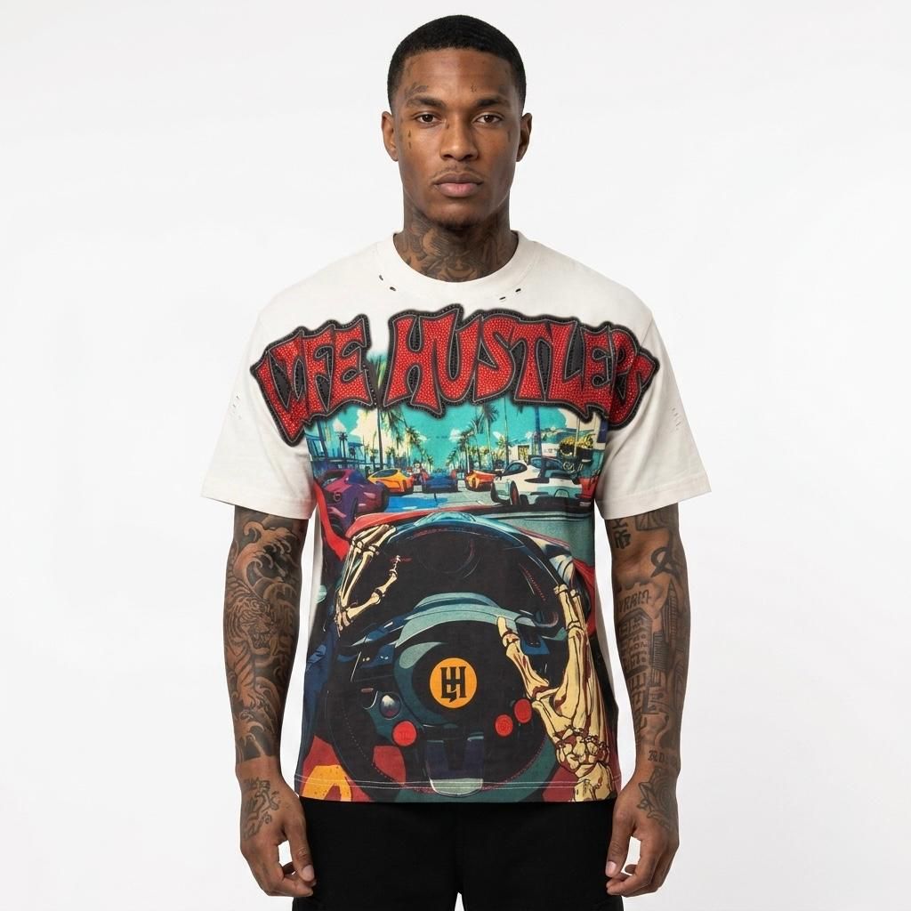hustlers Brand "Sports Car" T-shirt
