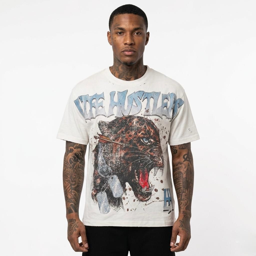 hustlers Brand “Leopard" T-shirt