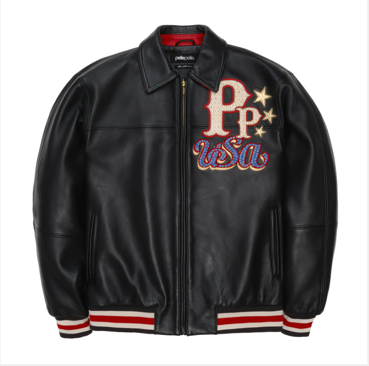 Pelle Pelle Stars And Stripes Jacket Black