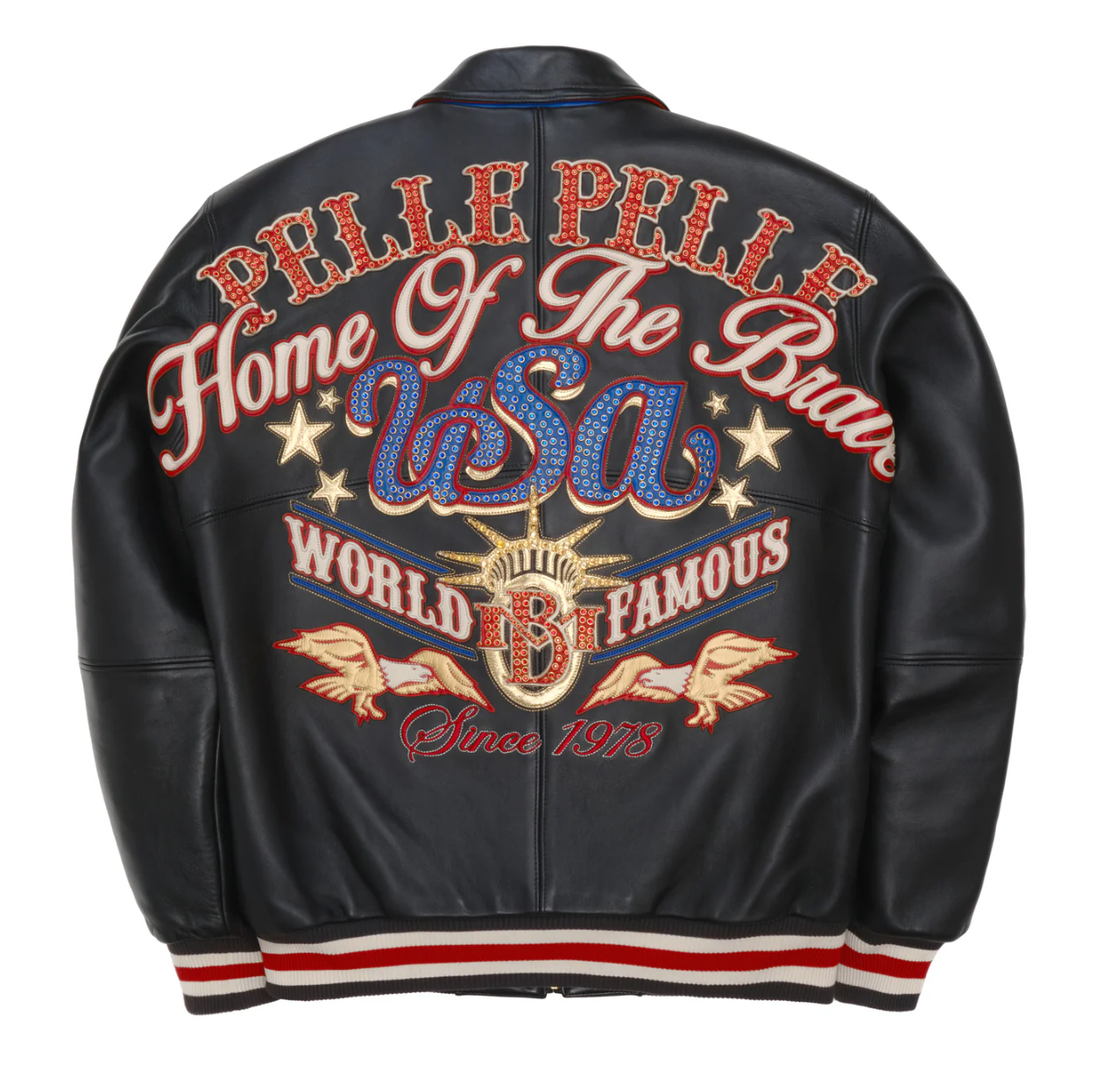 Pelle Pelle Stars And Stripes Jacket Black